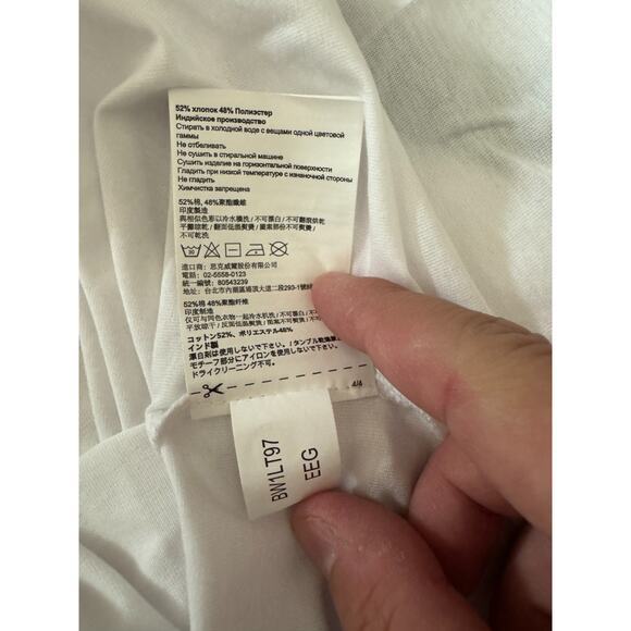 BOBS Skechers Peek A Cat Rainbow Baseball Tee Small NWOT White Black 3/4 Sleeve - Picture 12 of 14